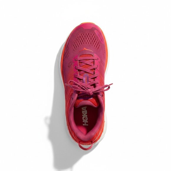 Hoka One One Clifton 6 Women’s 8.5 Poppy Red Running Shoes | Cushioned Trainer - Picture 3 of 9